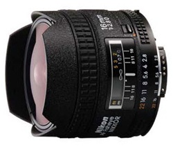Nikon Nikkor 16MM F/2.8D AF Fisheye Lens 