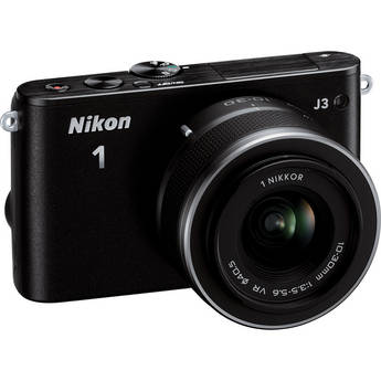  Nikon 1 J3 Mirrorless Digital Camera with 10-30mm Lens (Black) 