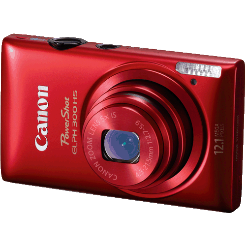 Canon Powershot 300 HS Digital ELPH Camera (Red)