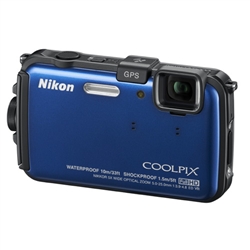 Nikon CoolPix AW100 Digital Camera - Blue