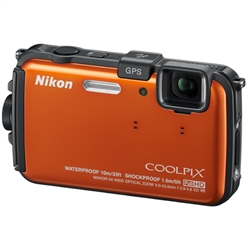 Nikon CoolPix AW100 Digital Camera - Orange