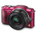 Panasonic Lumix DMC-GF5X Micro 4/3 Camera With 14-42mm f/3.5-5.6 Lens (Red)