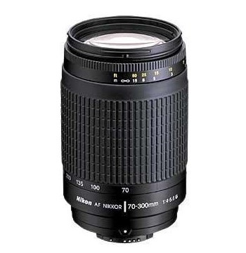 Nikon Zoom Telephoto AF Zoom Nikkor 70-300mm f/4.5G Autofocus Lens-Black