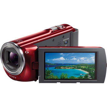  Sony 16GB HDR-PJ380 60p HD Handycam Camcorder with Projector (Red)