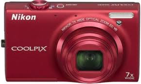 Nikon Coolpix S6100 Digital Camera with 16 Megapixels, 7x Wide Angle Optical Zoom - Red