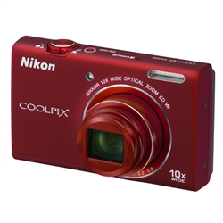 Nikon CoolPix S6200 Digital Camera - Red