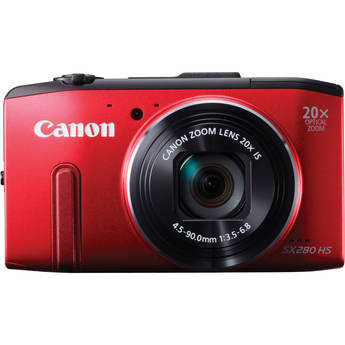  Canon PowerShot SX280 HS Digital Camera (Red) 