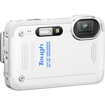 Olympus TG-630 iHS Digital Camera (White) 