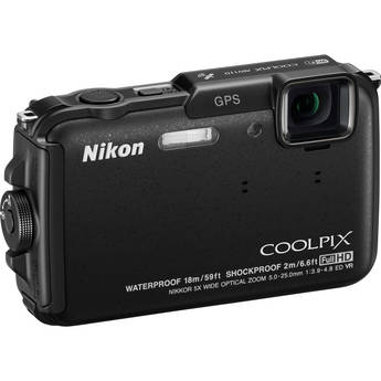  Nikon COOLPIX AW110 Digital Camera (Black) 