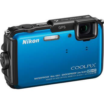  Nikon COOLPIX AW110 Digital Camera (Blue) 