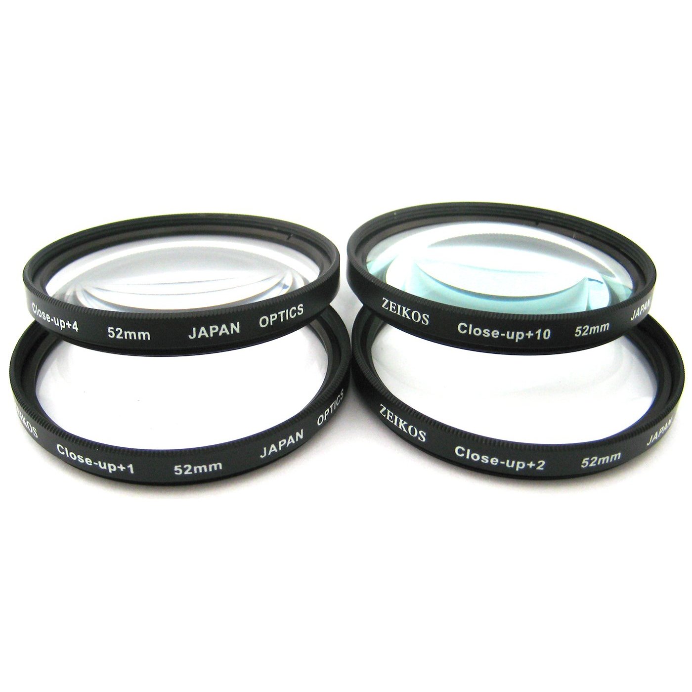 72mm Close-Up Filter Set (+1, +2, +4 and +10 Diopters) Magnification Kit - Metal Rim
