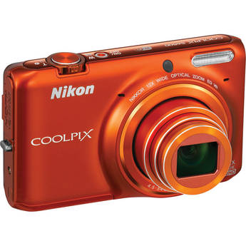  Nikon COOLPIX S6500 Digital Camera (Orange) 