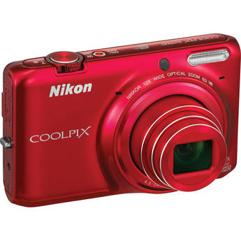  Nikon COOLPIX S6500 Digital Camera (Red) 