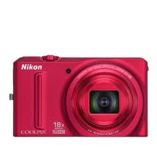 Nikon Coolpix S9100 Digital Camera with 12.1 Megapixels, 18x Optical Zoom -Red