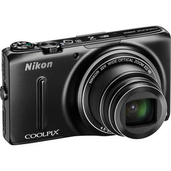  Nikon COOLPIX S9500 Digital Camera (Black) 