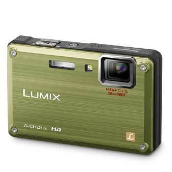 Panasonic Lumix DMC-TS1 12MP Digital Camera with 4.6x Wide Angle MEGA Optical Image Stabilized Zoom and 2.7 inch LCD (Green)