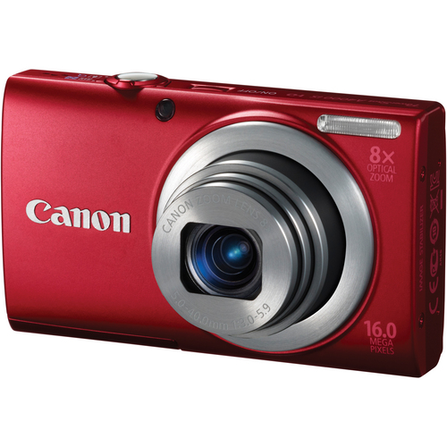 Canon PowerShot A4000 IS Digital Camera (Red)