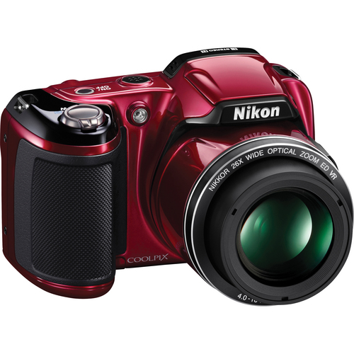 Nikon COOLPIX L810 16.1 MP Digital Camera with 26x Zoom NIKKOR ED Glass Lens and 3-inch LCD (Red)