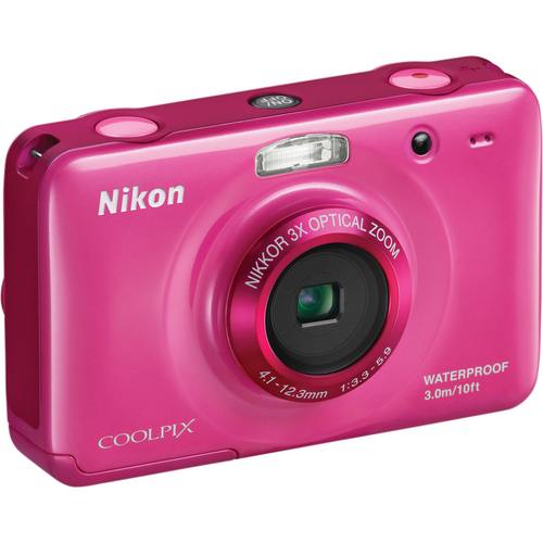 Nikon COOLPIX S30 10.1 MP Digital Camera with 3x Zoom Nikkor Glass Lens and 2.7-inch LCD (Pink)