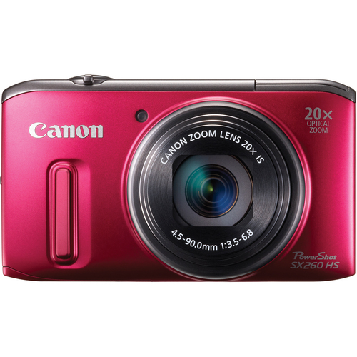 Canon PowerShot SX260 HS Digital Camera (Red)