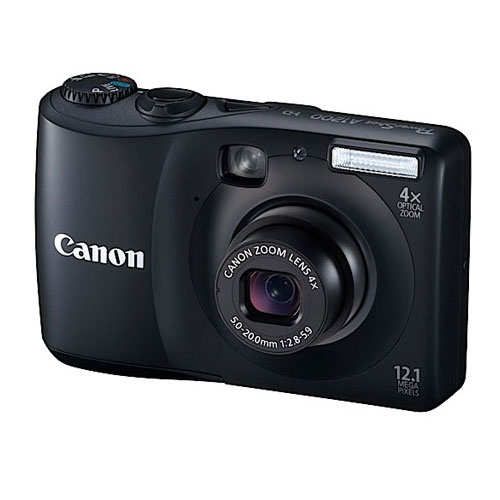 Canon PowerShot A1200 12.1 Megapixel Compact Camera - 4x Optical Zoom - Optical Viewfinder - Black