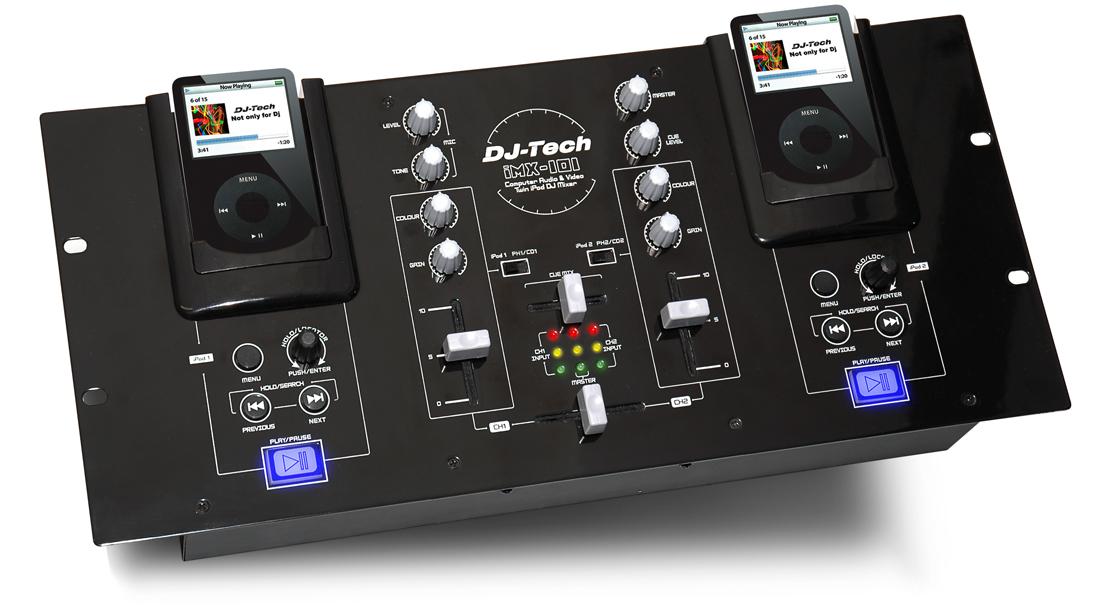 DJ-Tech IMX-101 Twin iPod Docking Professional Dj Mixer 