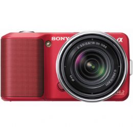 Sony Alpha NEX-3 with 18-55mm Lens (Red)