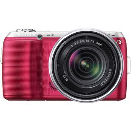 Sony Alpha NEX-C3 with 18-55mm Lens (Pink)