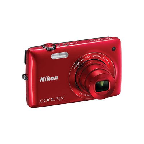 Nikon Coolpix S4300 16 Megapixel/6x Wide-Angle Zoom/720p HD (Red)