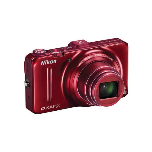 Nikon Coolpix S9300 16 Megapixel/18x Wide-Angle/1080p HD (Red)