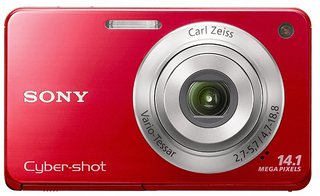 Sony Cyber-shot DSC-W560 Digital Camera (Red) 